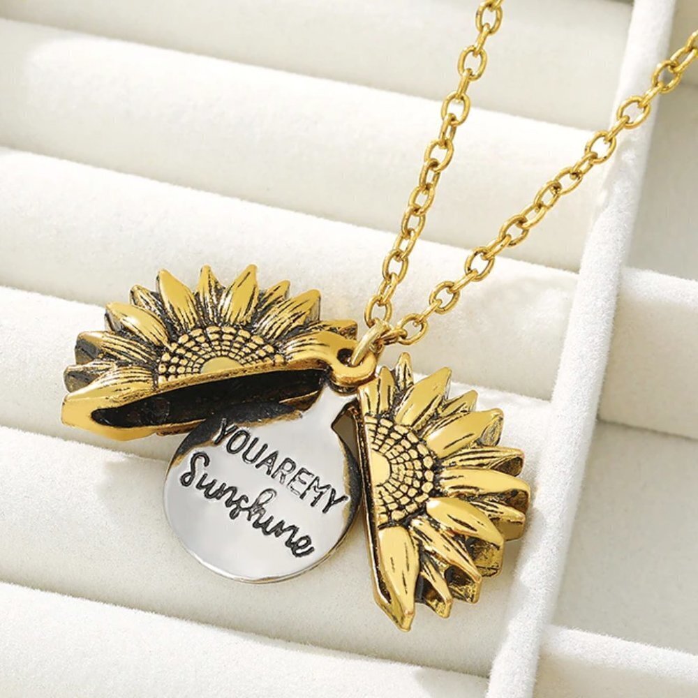 You are my sunshine gold/ silver locket pendant